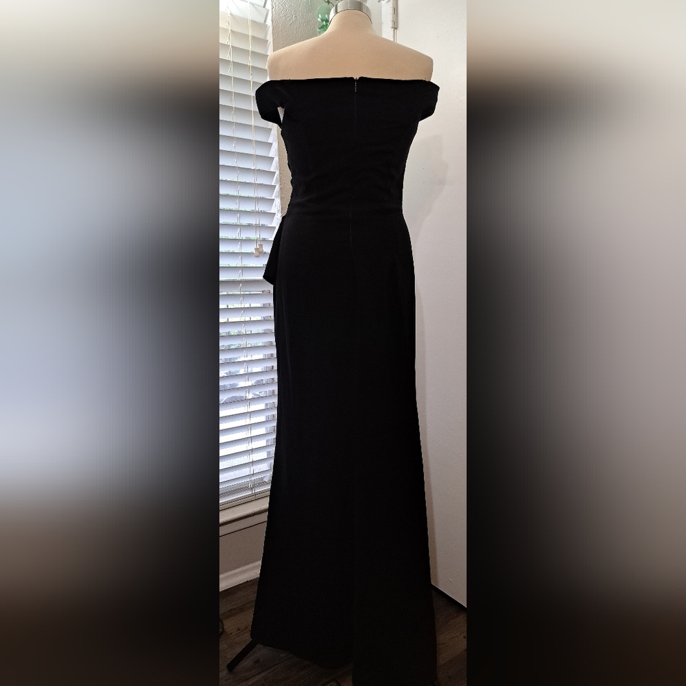 Slate & Willow Cobalt Contrast Ruffle Gown - Picture 7 of 8